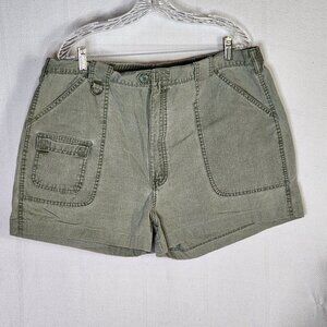 Weekender Casual Lifestyle Naturally Fading Green Cotton Utility Shorts Size 42